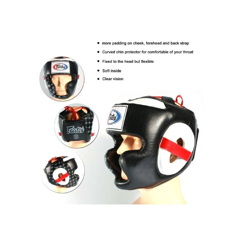 Casque integral FAIRTEX / HG10 cuir top / noir