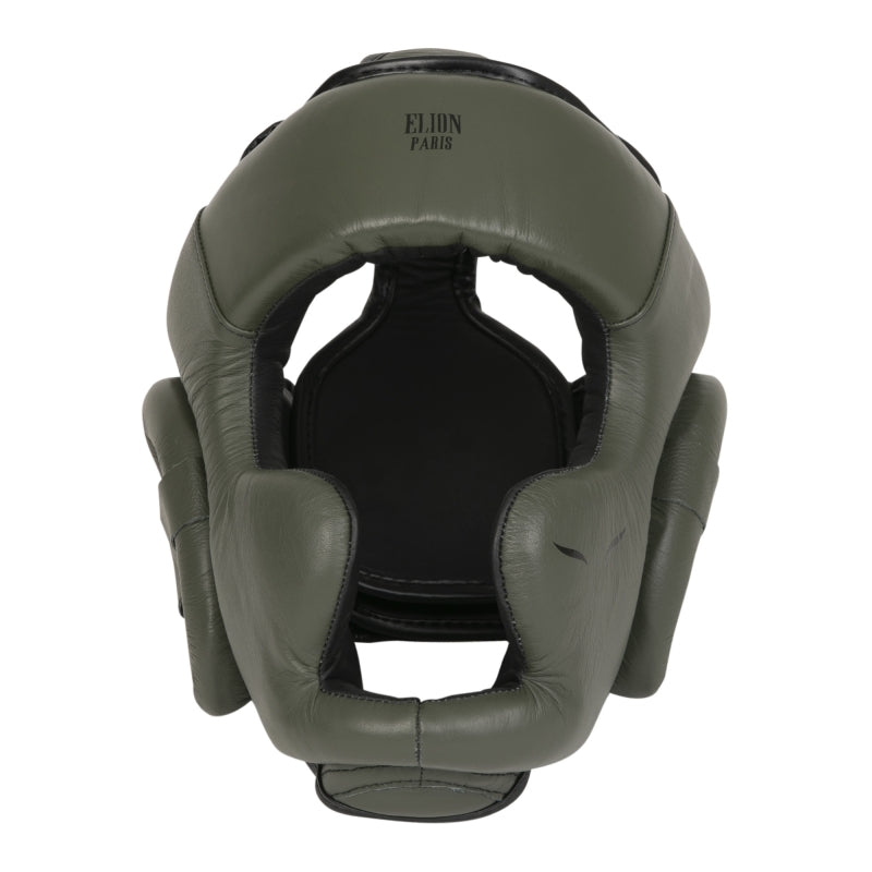Casque integral ELION Paris / cuir top / kaki