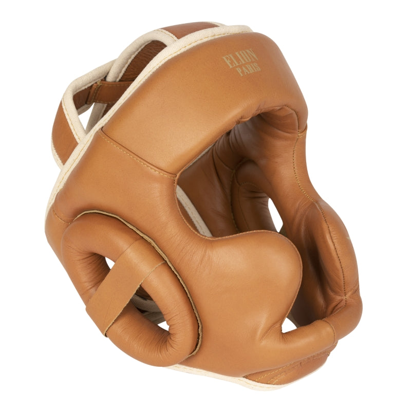 Casque integral ELION Paris / cuir top / marron
