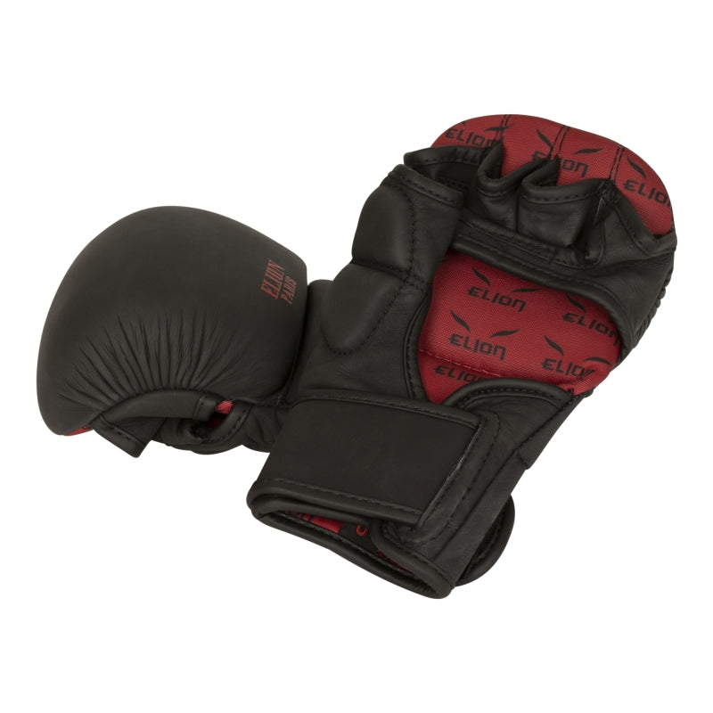 Gants Cuir MMA sparring ELION noir / rouge