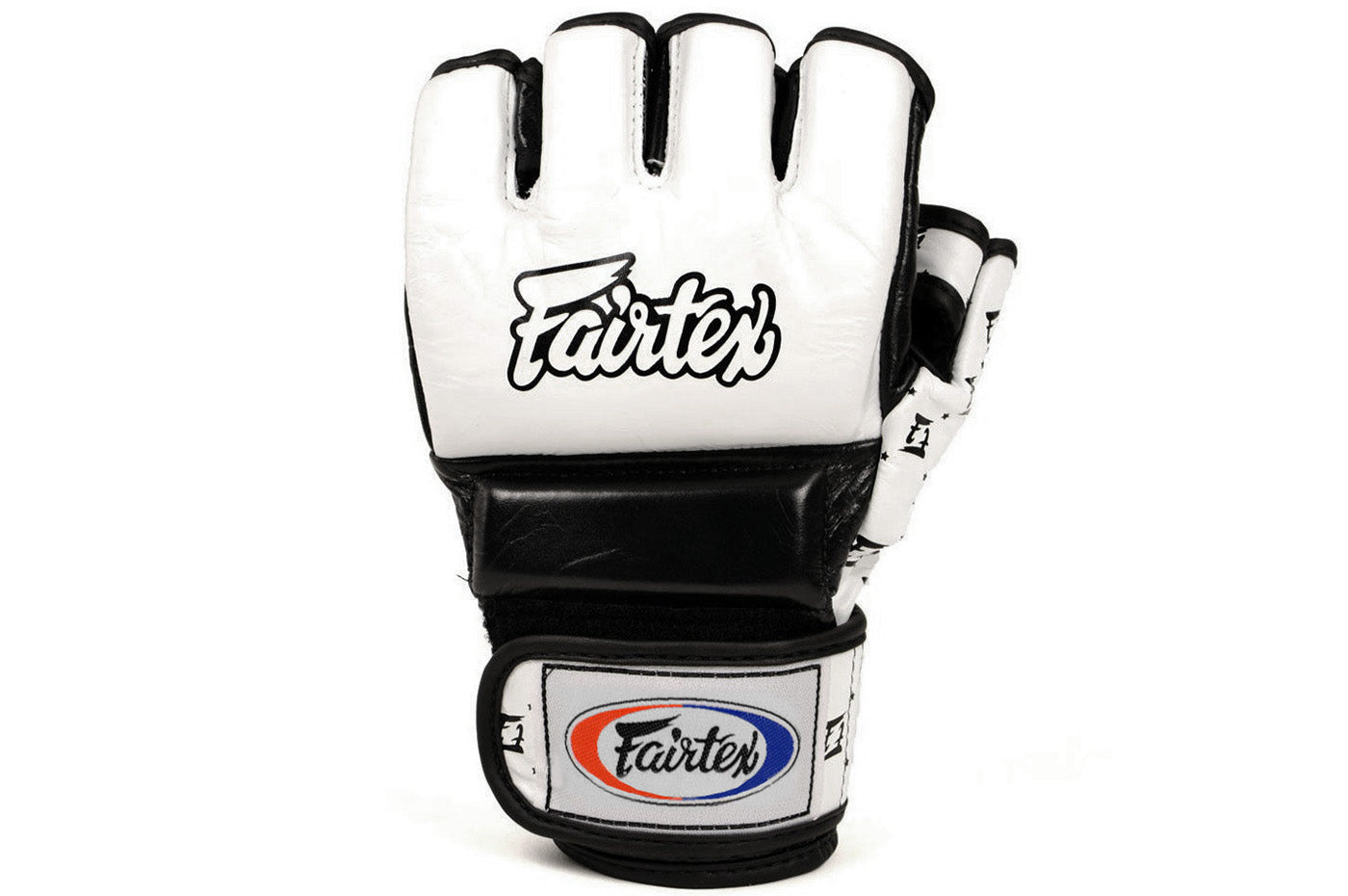 Gants MMA FAIRTEX V17 cuir top blanc/noir