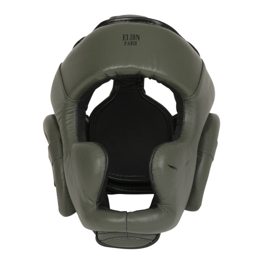 Casque integral ELION Paris / cuir top / kaki