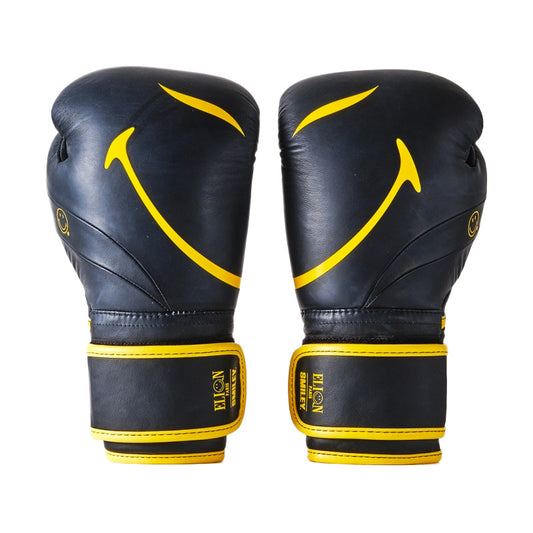 Gants d'entraînement ELION Paris "SMILEY" / tout cuir / noir-jaune