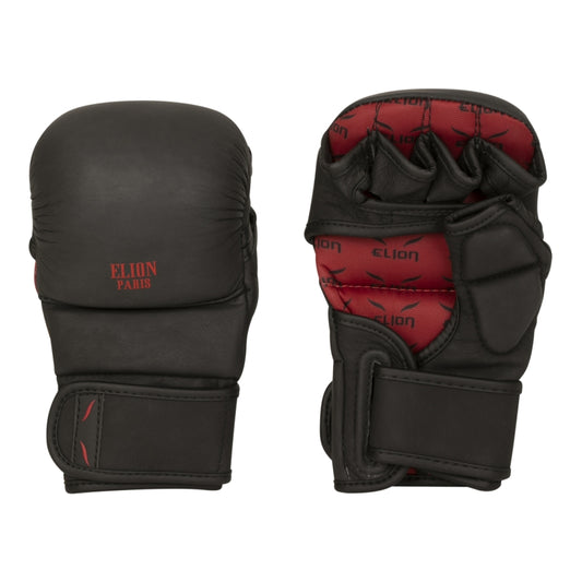 Gants Cuir MMA sparring ELION noir / rouge